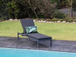Monarch Outdoor Sunlounge in Charcoal / Coal