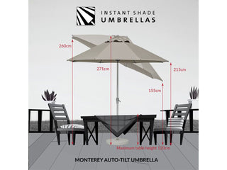 Monterey 270 Octagonal Market Umbrella in Natural 5.