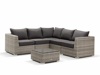 Maldives Modular | Outdoor Lounge Setting in Moonscape / Canvas Coal / 5 Seater w/ Corner Lounge / Maldives Coffee Table_2