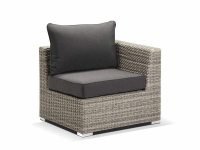 Maldives Modular | Outdoor Lounge Setting in Moonscape / Canvas Coal / 6 Seater w/ Corner Table / Maldives Coffee Table_4