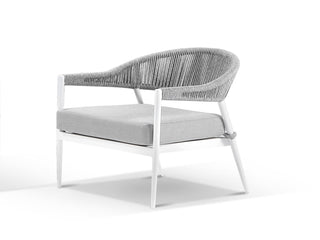 Nivala Outdoor Armchair in White / Light Grey / Grey Ridge