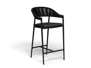 Nivala Outdoor Bar Chair in Black / Black / Coal