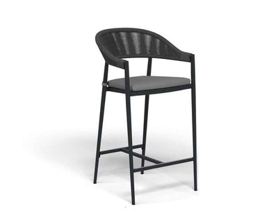 Adele Ceramic Table & Nivala Chairs | Outdoor Bar Setting in Charcoal / Dark Grey / Black / 7pc 220x95cm_4