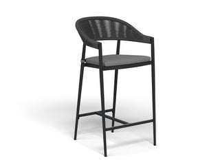 Adele Teak Table & Nivala Chairs | Outdoor Bar Setting in Charcoal / Black / 3pc 140x63cm_2