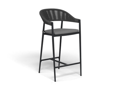Adele Table & Nivala Chairs | Outdoor Balcony Bar Setting in Charcoal / Black / 5pc 140x63cm_2