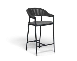 Adele Ceramic Table & Nivala Chairs | Outdoor Bar Setting in Charcoal / Dark Grey / Black / 5pc 140x74cm_2