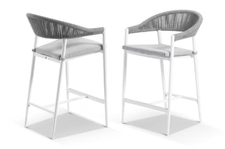 Nivala Outdoor Bar Chair Set in White / Frost Grey / Grey Ridge / Set of 2_2