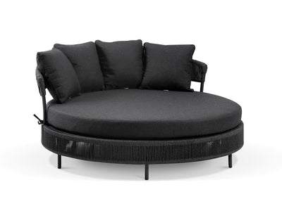 Nivala Outdoor Daybed in Charcoal / Black / Coal.