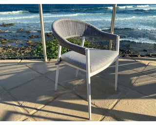 Barcelona Table & Nivala Chairs | Outdoor Dining Setting in White / Frost Grey / 9pc 240cm_8