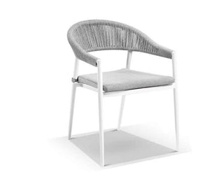 Barcelona Table & Nivala Chairs | Outdoor Dining Setting in White / Frost Grey / 9pc 240cm_7