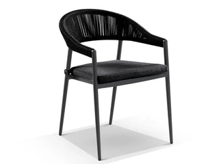 Adele Table & Nivala Chairs | Outdoor Dining Setting in Charcoal / Black / 11pc 280cm_4