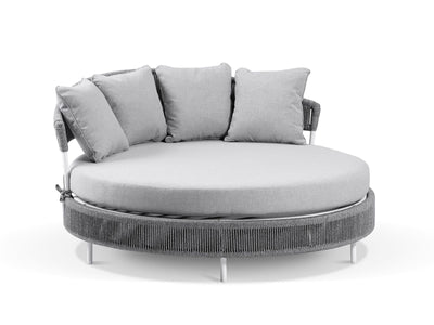 Nivala Outdoor Daybed in White / Light Grey / Grey Chine 3.