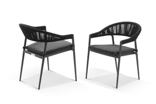 Nivala Outdoor Dining Chair Set in Charcoal / Black / Coal / Set of 2_3