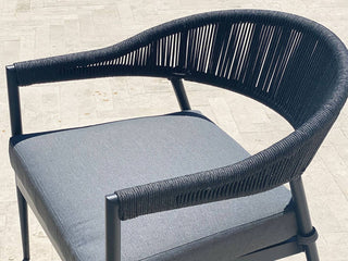 Nivala Outdoor Armchair in Charcoal / Black / Coal.