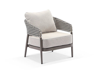 Noosa Outdoor Arm Chair in Bronze with Coffee Wicker