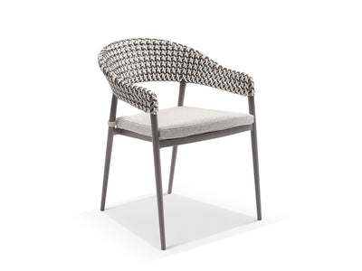Adina Table & Noosa Chairs | Outdoor Dining Setting in Bronze / Calcite / Coffee / 9pc 220cm 1