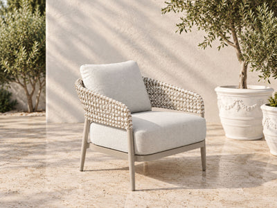 Noosa Outdoor Armchair in Dune / Drift / Vanilla 1