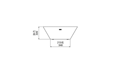 Ecosmart Nova 600 Outdoor Fire Pit in Natural - front view.