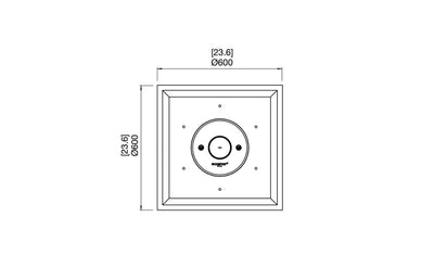Ecosmart Nova 600 Outdoor Fire Pit in Natural - top view.