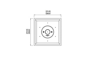 Ecosmart Nova 600 Outdoor Fire Pit in Bone - top view.