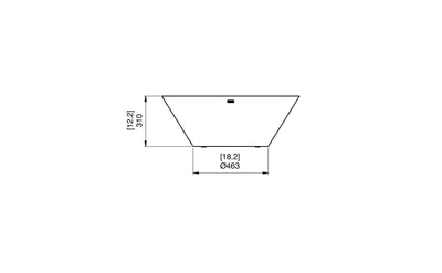 Ecosmart Nova 850 Outdoor Fire Pit in Graphite - front view.