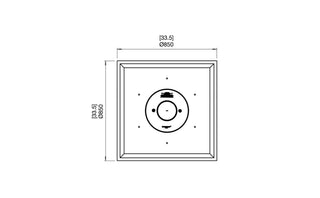 Ecosmart Nova 850 Outdoor Fire Pit in Natural - top view.