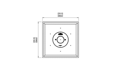 Ecosmart Nova 850 Outdoor Fire Pit in Natural - top view.