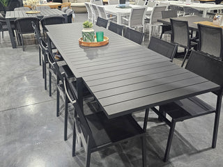 FLOORSTOCK SALE - Bronte Extension table with Balkoni Chairs 11pc Outdoor Dining Setting_1