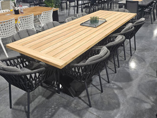 FLOORSTOCK SALE - Lyon Table with Treble Chairs 11pc Outdoor Dining Setting_1
