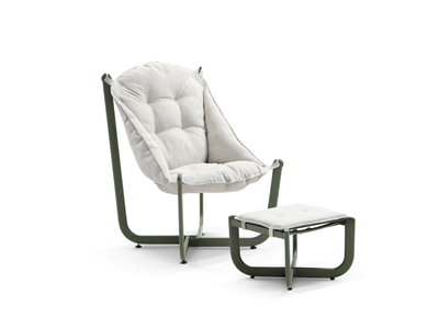 Moon Outdoor Hanging Chair in Olive 2