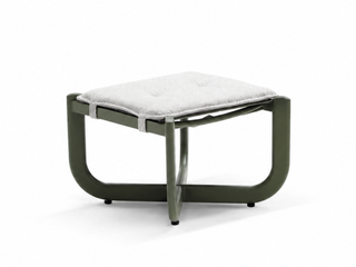 Moon Outdoor Hanging Chair Footsool in Olive 1