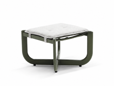 Moon Outdoor Hanging Chair Footsool in Olive 1