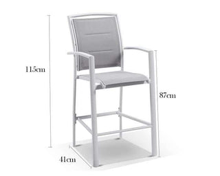 Verde Outdoor Bar Chair in Charcoal / Black 3.