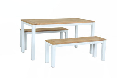 Corfu 4 Seater  Outdoor  Teak Bench Set_1
