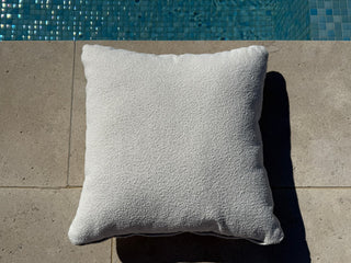 Boucle Cloud Outdoor Cushion in Cloud 4.