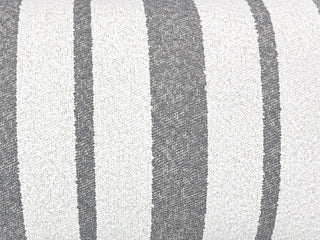 Chester Stripe Outdoor Bolster Cushion in Coal 1