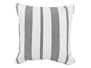 Chester Stripe Outdoor Cushion in Coal