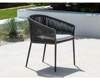 Barcelona Extension Table & Gizella Chairs | Outdoor Dining Setting in Charcoal / 11pc 340cm_10