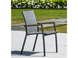Mona Ceramic Extension Table with Sevilla Teak Arm Chairs -11pc Outdoor Dining Setting_5