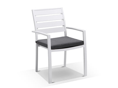 Adele Table & Twain Chairs | Outdoor Dining Setting in White / 5pc 95cm_4