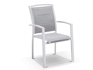 Bronte Extension Table & Verde Chairs | Outdoor Dining Setting in White / Light Grey / 11pc 320cm_4