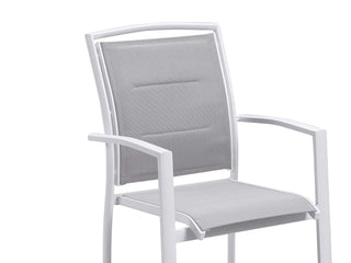 Verde Outdoor Dining Chair in White / Light Grey 1