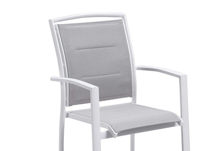Verde Outdoor Dining Chair in White / Light Grey 1