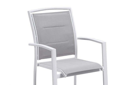 Adele Table & Verde Chairs | Outdoor Dining Setting in White / 5pc 95cm_4