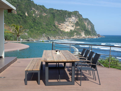 Laguna Outdoor Dining Table in Charcoal / 290x100cm 9.