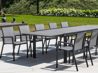 Mona Ceramic Extension Table with Sevilla Chairs -11pc Outdoor Dining Setting_5