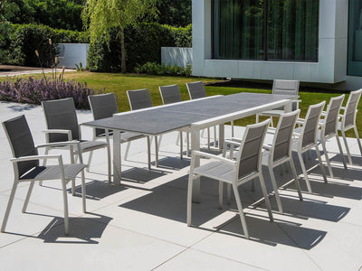 Mona Ceramic Extension Table with Sevilla Padded Chairs -13pc Outdoor Dining Setting_1