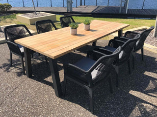 Serang Outdoor Dining Chair Set in Charcoal / Black / Coal / Set of 2_2