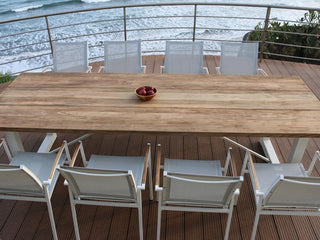 Laguna Outdoor Dining Table in White / 290x100cm 6.