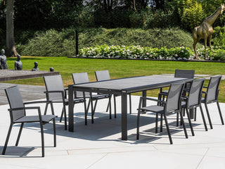 Mona Ceramic Extension Table with Sevilla Chairs -11pc Outdoor Dining Setting_4